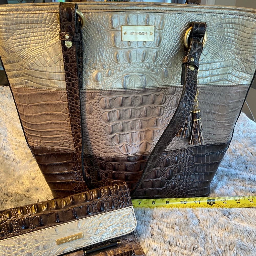 Brahmin large tote and wallet